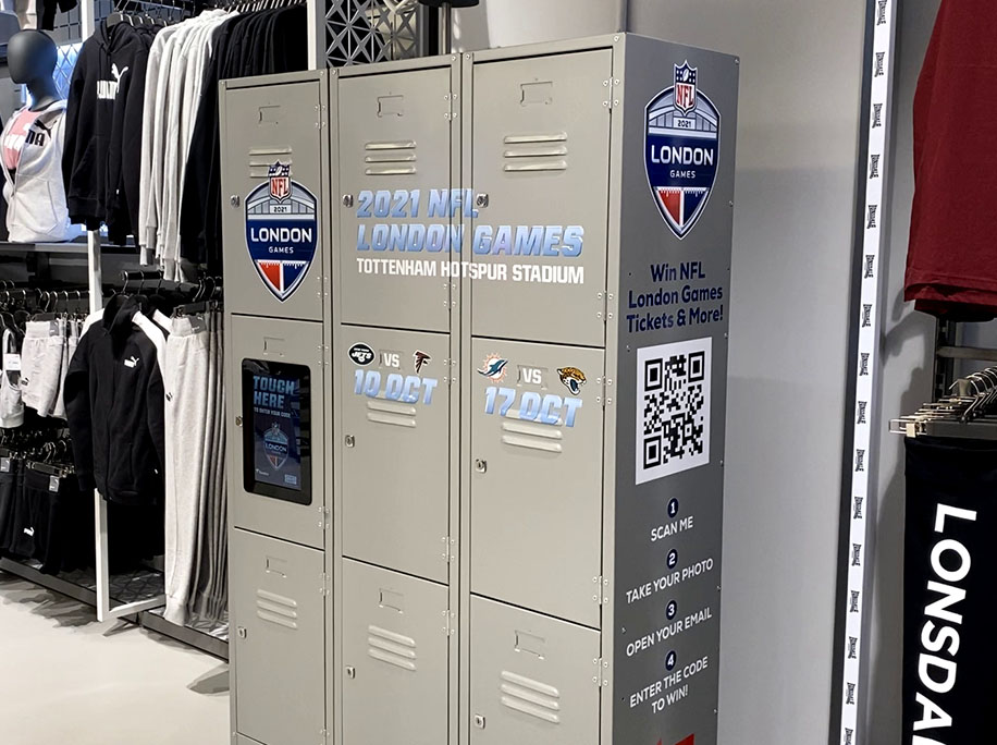 The Prize Locker unit inside the Sports Direct store, in London.
