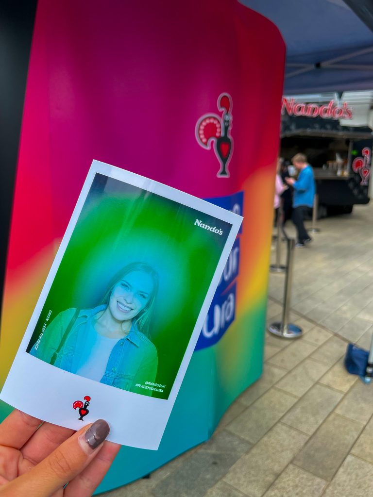 Polaroid photo from nandos student brand activation