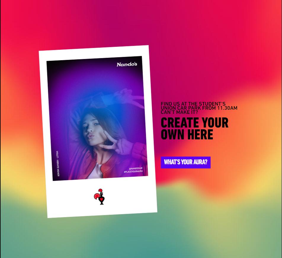 nandos student brand activation polaroid photo booth output