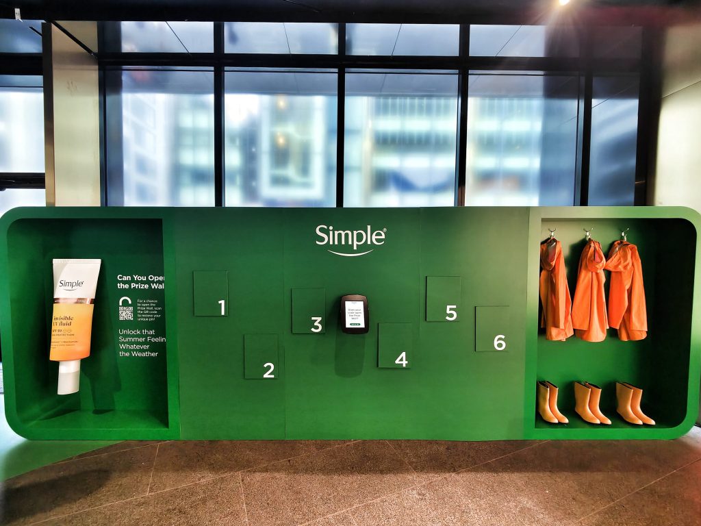 Simple skin care prize wall