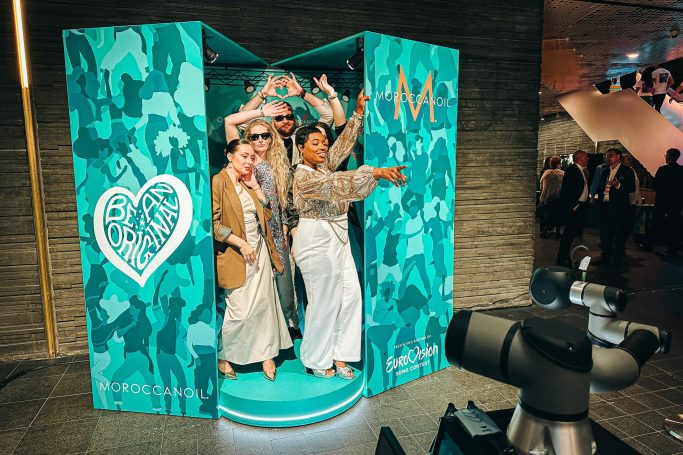 Moroccan Oil using Glambot at Eurovision to create engagement at their event