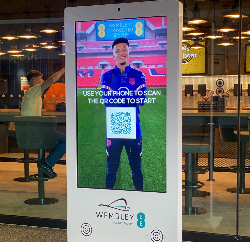 Jadon Sancho Hero Booth at Wembley stadium