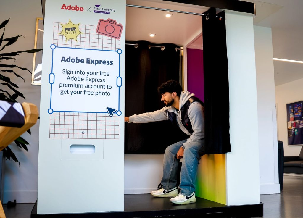 Adobe Branded Enclosed Photo booth