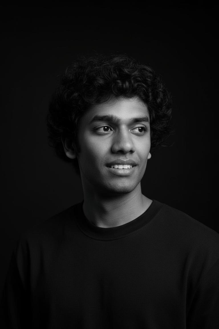 AI Mini Movies Black and White Headshot Theme