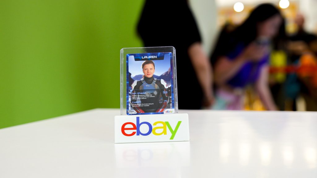 AI trading card example at comic con London