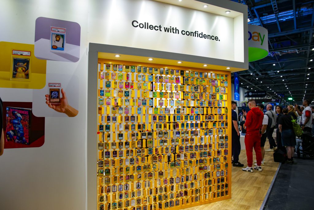 Ebay trading card wall at comic con