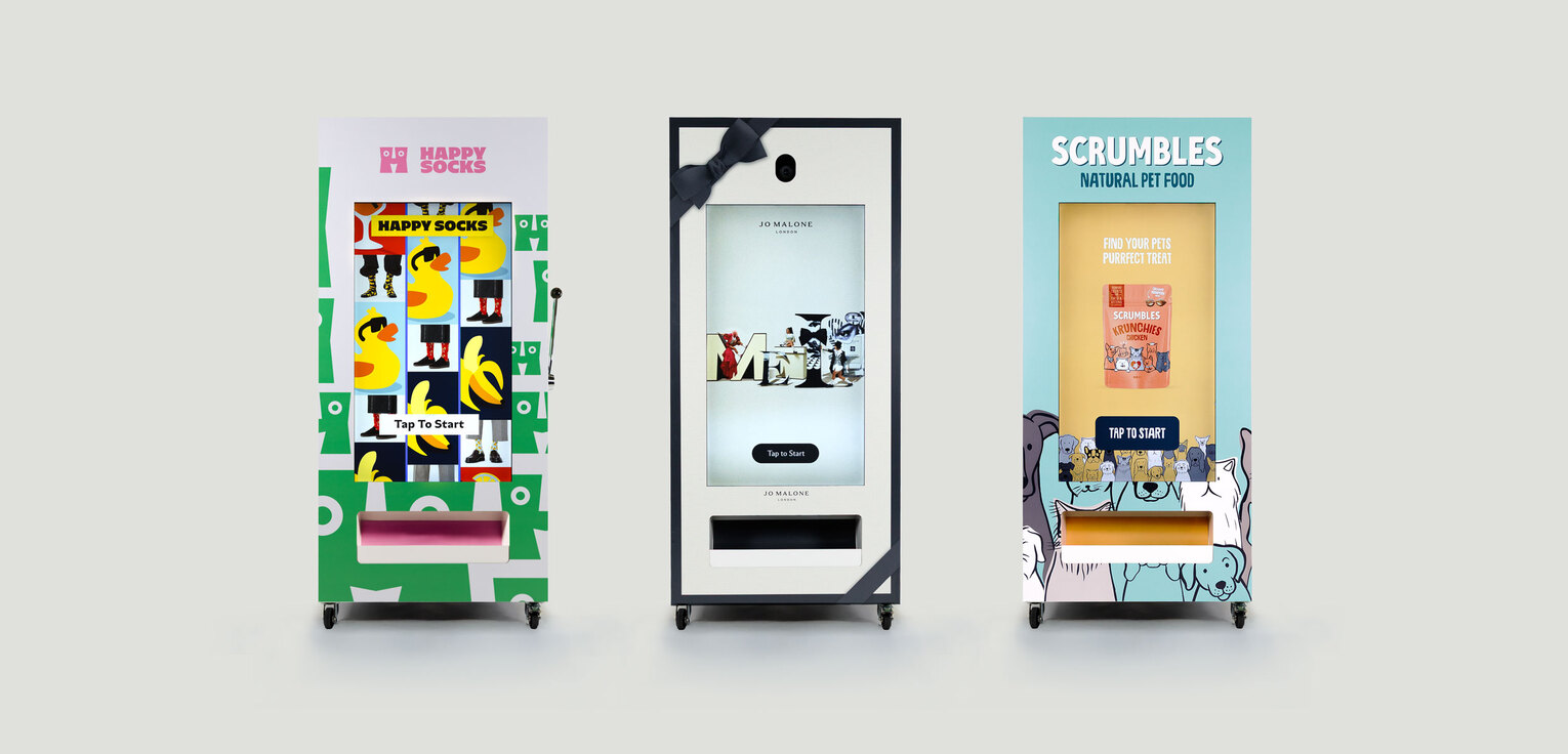 3 branded vending machines for brand events and activations