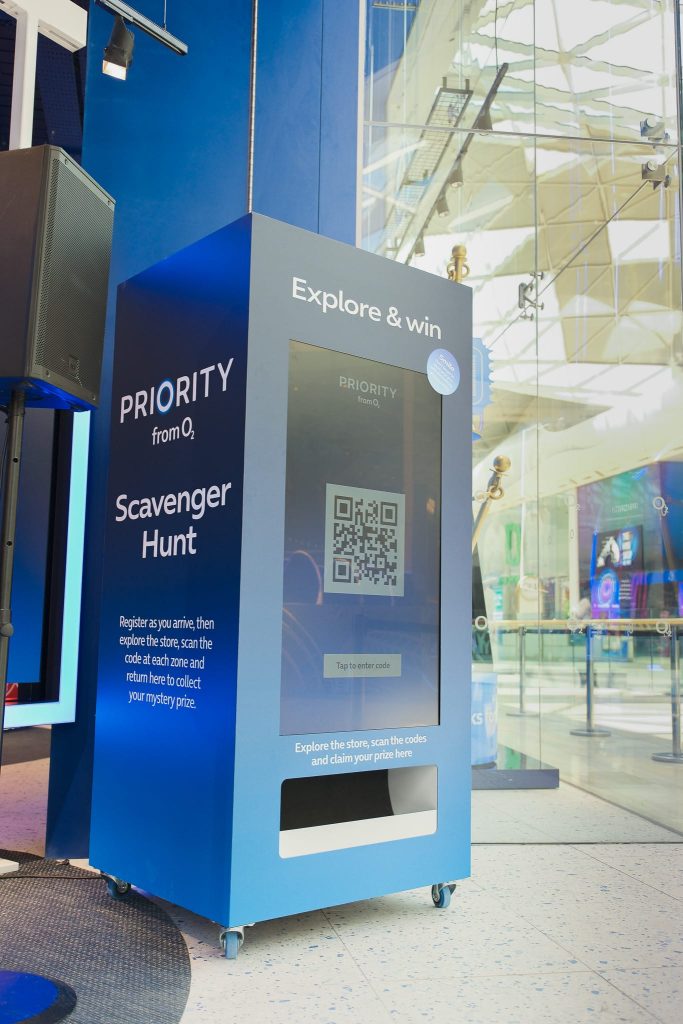 Branded Vending machine at O2 store launch
